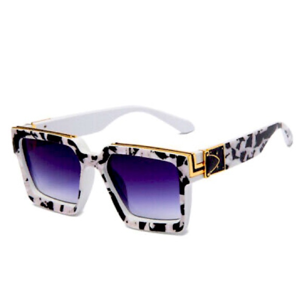 Women 's SUNGLASSES DESIGNER SQUARE RETRO FRAME SHADES RAPPER STYLE FASHION